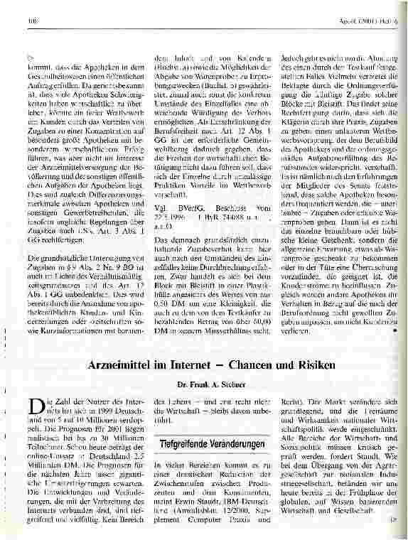 Vorschauseite 6: Auslegung von Werbeverboten in Berufsordnungen