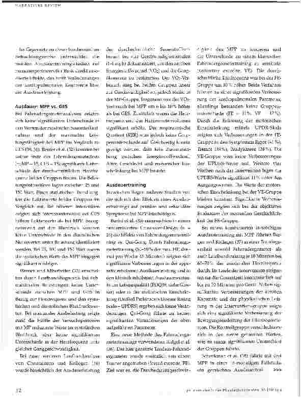 Vorschauseite 5: Effekte trainingstherapeutischer Maßnahmen bei Morbus Parkinson