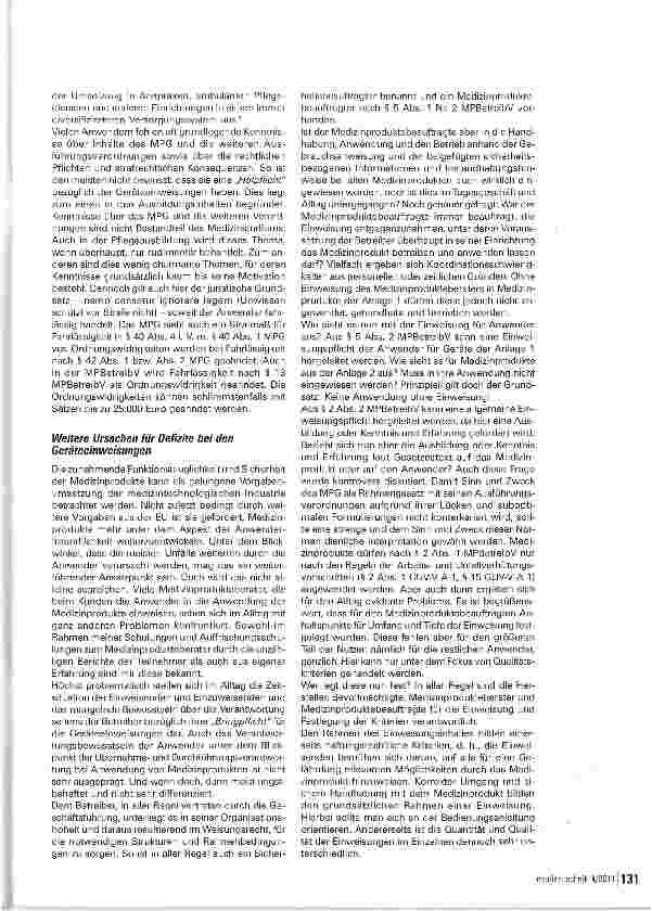 Vorschauseite 4: Medizin produktegesetz, was ist das eigentlich?