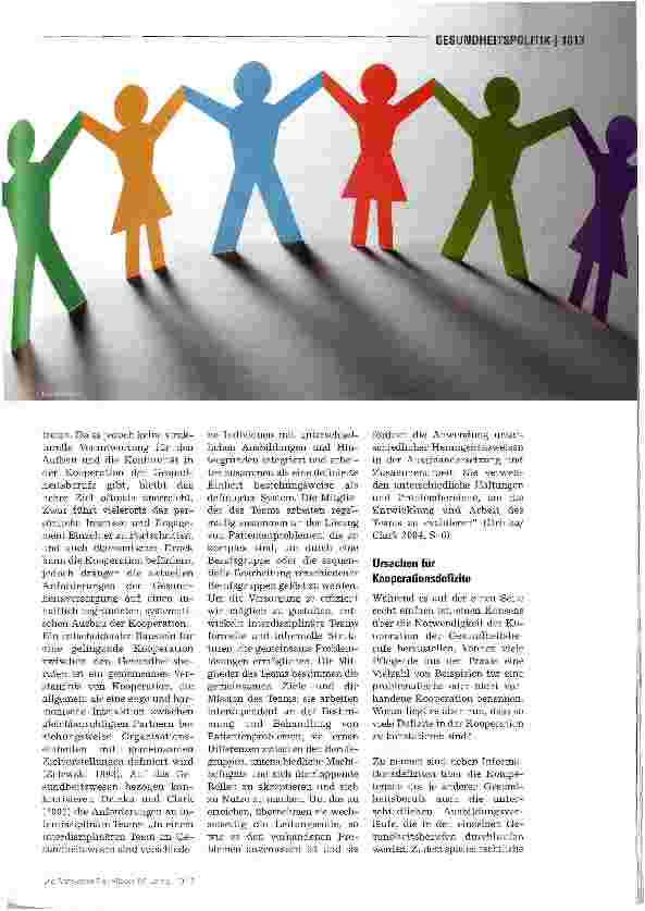 Vorschauseite 2: Memorandum Kooperation der Gesundheitsberufe