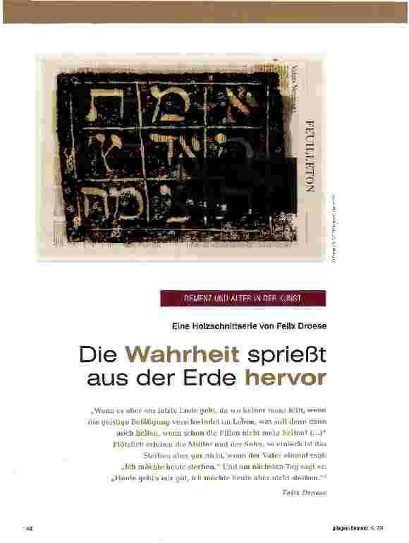 Vorschauseite 1: Die Wahrheit sprießt aus der Erde hervor