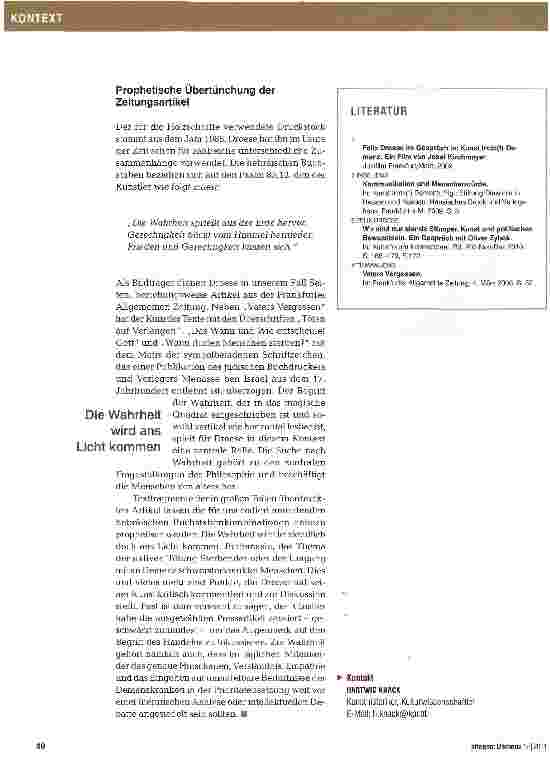 Vorschauseite 3: Die Wahrheit sprießt aus der Erde hervor