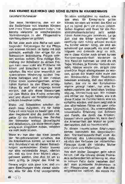Vorschauseite 1: Das kranke Kleinkind und seine Eltern im Krankenhaus