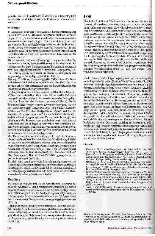 Vorschauseite 4: Lagerungstechniken zur Prophylaxe von Schulterschmerzen in der Frühphase der Tetraplegie
