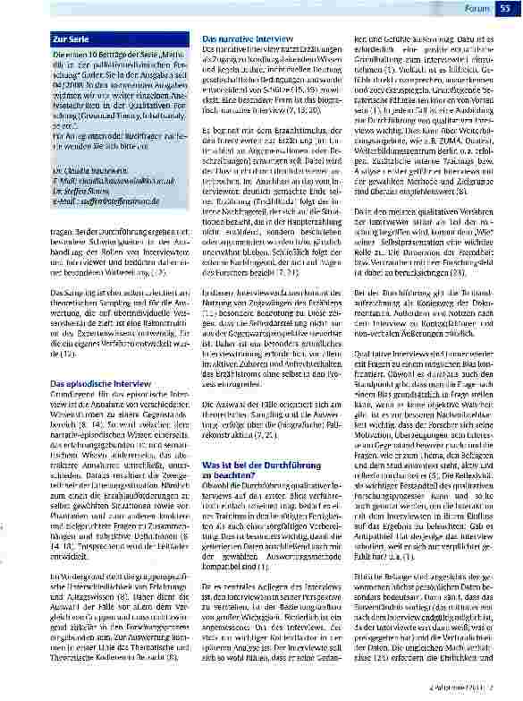 Vorschauseite 2: Durchführung qualitativer Interviews