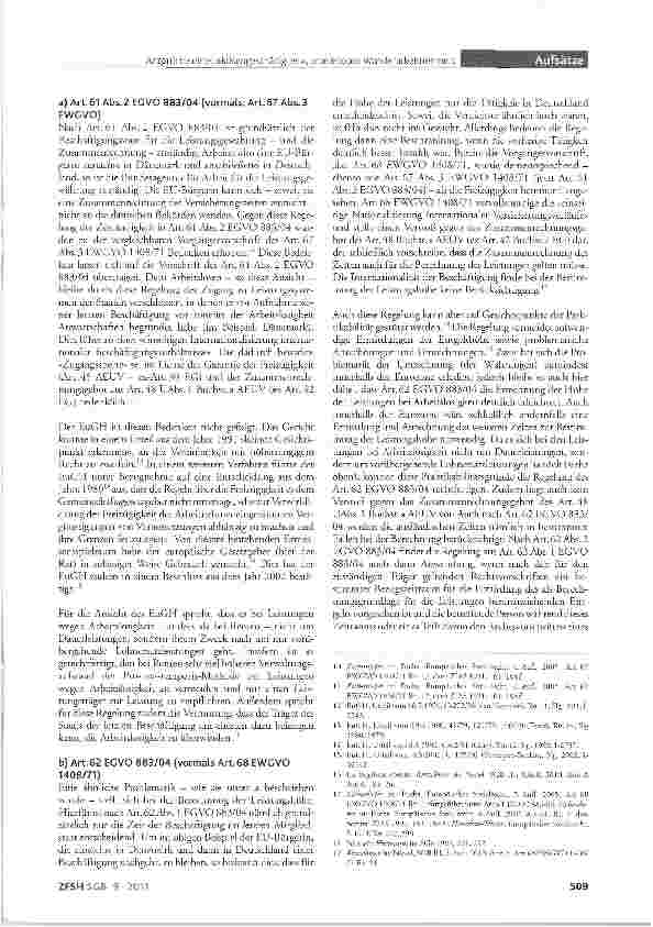 Vorschauseite 3: Ansprüche eines »krisengeschädigten«, arbeitslosen Wanderarbeitnehmers