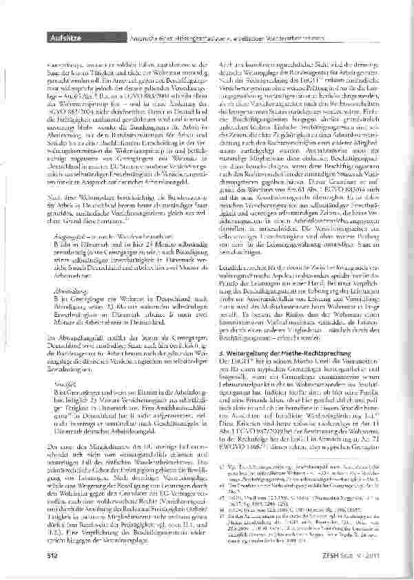 Vorschauseite 6: Ansprüche eines »krisengeschädigten«, arbeitslosen Wanderarbeitnehmers