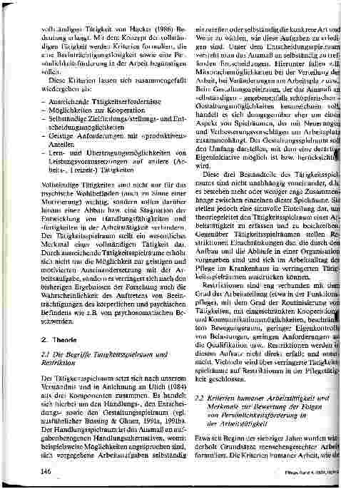 Vorschauseite 2: Tätigkeitsspielräume und Restriktionen in der Krankenpflege