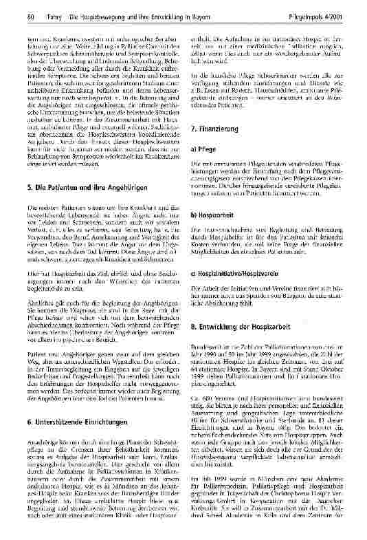 Vorschauseite 3: Die Hospizbewegung und ihre Entwicklung in Bayern