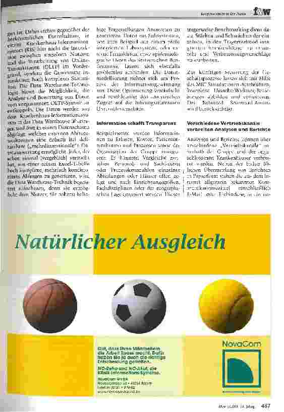 Vorschauseite 2: Asklepios setzt auf ein Management-Informationssystem