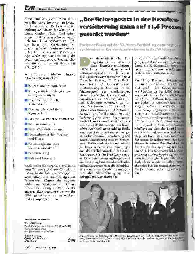 Vorschauseite 4: Asklepios setzt auf ein Management-Informationssystem