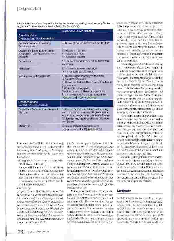 Vorschauseite 3: Bettenaufbereitung im Krankenhaus - Ergebnisse der infektionshygienischen Überwachung inFrankfurt/Main, 2009