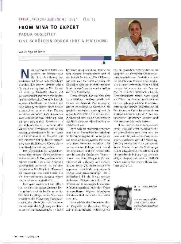 Vorschauseite 1: FROM NINA TO EXPERT