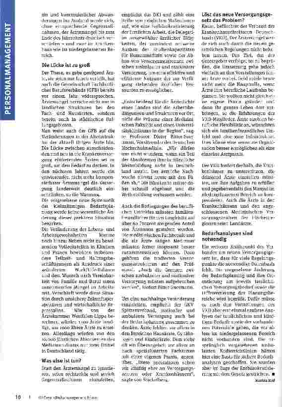 Vorschauseite 2: Ärztemangel - gefühlt oder echt?
