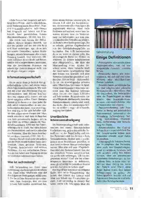 Vorschauseite 2: «Aber bitte sagen Sie es niemandem! »
