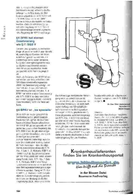 Vorschauseite 2: Krankenkassen offenbar unbelehrbar Nochmals: Die Ermittlung der Budgetobergrenze für Krankenhäuser