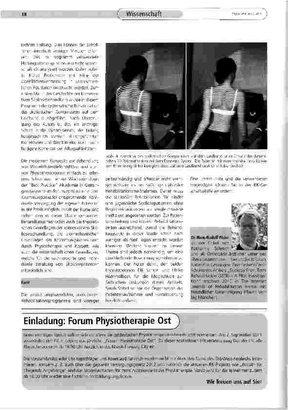 Vorschauseite 4: Skoliose Kurzrehabilitation (SSTR) - eine Pilotstudie