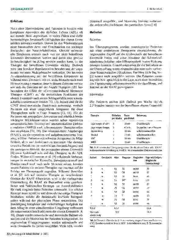 Vorschauseite 2: Einsatz von Robotik in einem ganzheitlichen Konzept zur Hand-/Armreha-bilitation von neurologischen Patienten -eine Pilotstudie
