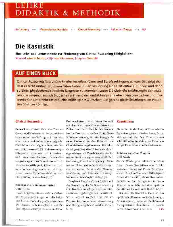 Vorschauseite 1: Die Kasuistik