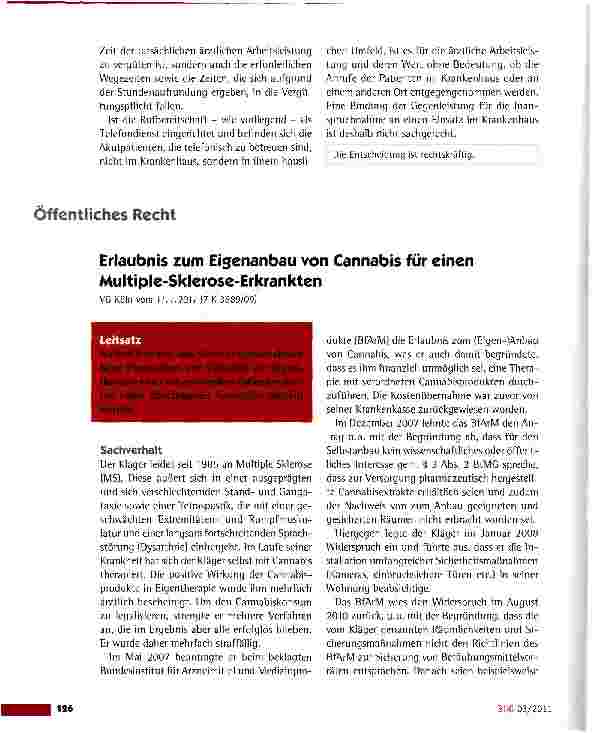 Vorschauseite 3: Vergütung ärztlicher Rufbereitschaft BAG vom 23.9.2010 (6 AZR 330/09}