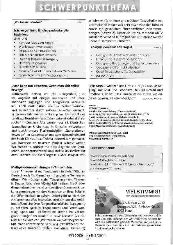 Vorschauseite 4: „DAS TANZEN IST DIE KUNST, WO DIE BEINE DENKEN, SIE SEIEN DER KOPF
