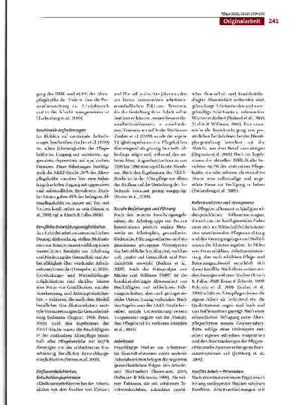 Vorschauseite 3: Bedarfslagen und Interventionsnotwendigkeiten für die betriebliche Gesundheitsförderung in der stationären Altenpflege