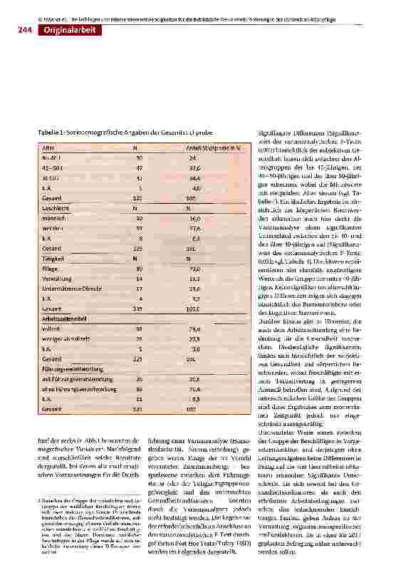 Vorschauseite 6: Bedarfslagen und Interventionsnotwendigkeiten für die betriebliche Gesundheitsförderung in der stationären Altenpflege