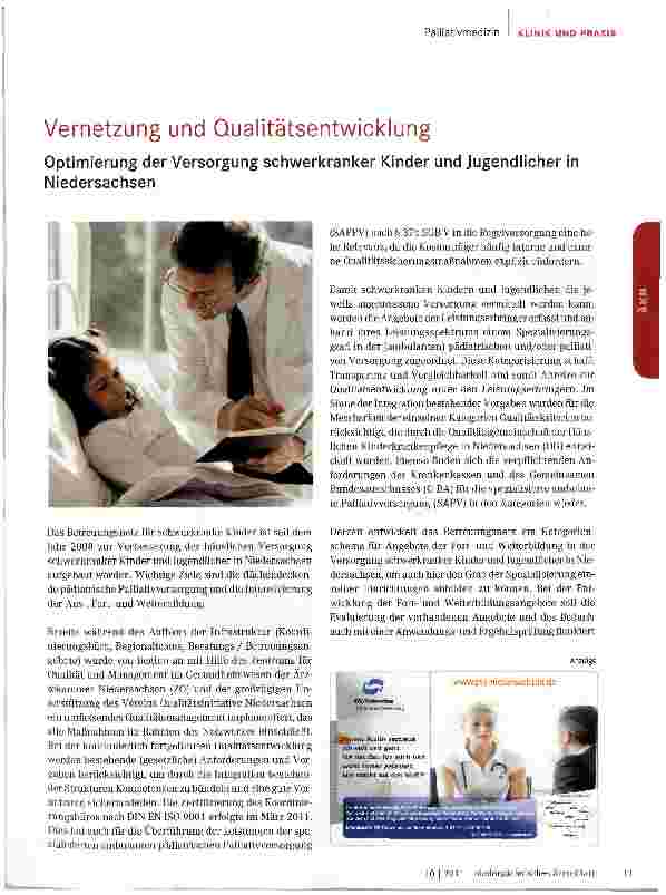 Vorschauseite 1: Vernetzung und Qualitätsentwicklung