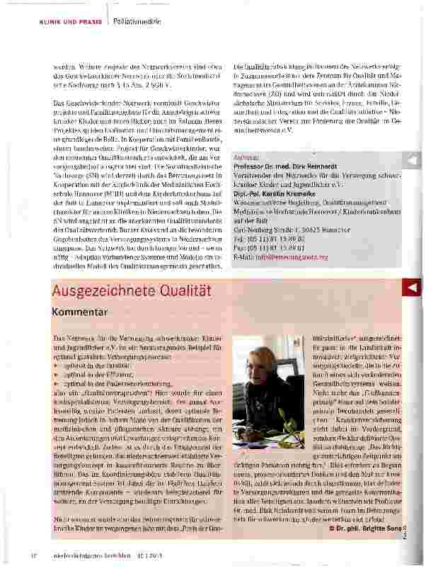 Vorschauseite 2: Vernetzung und Qualitätsentwicklung