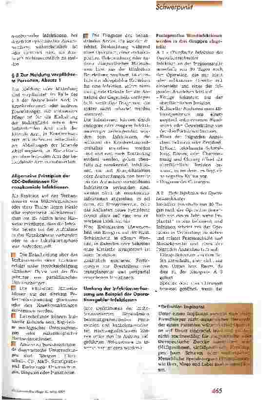 Vorschauseite 2: Aufzeichnung und Bewertung von nosokomialen Infektionen