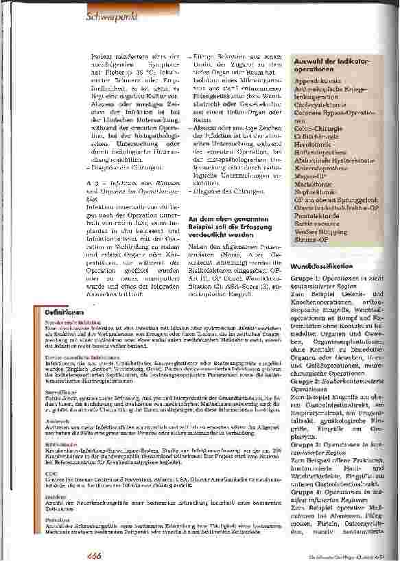 Vorschauseite 3: Aufzeichnung und Bewertung von nosokomialen Infektionen
