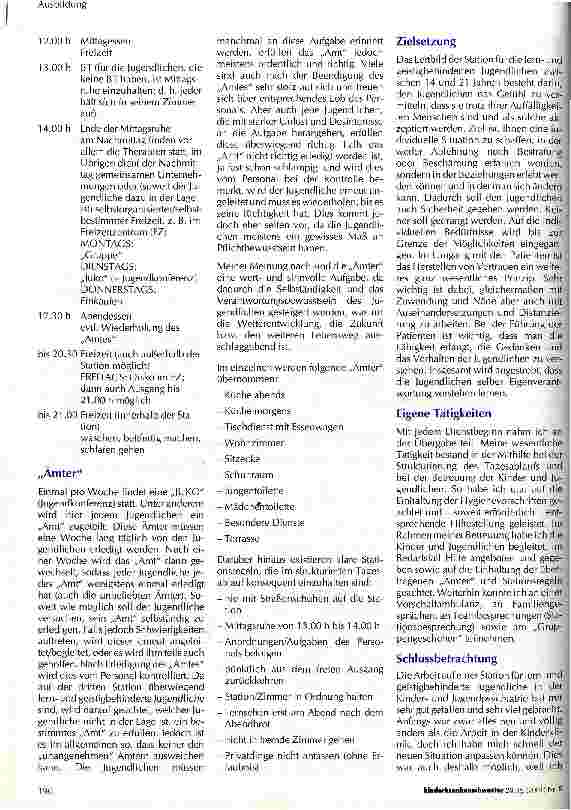 Vorschauseite 2: Erfahrungen über den Einsatz in der Kinderund Jugendpsychiatrie als Schülerin