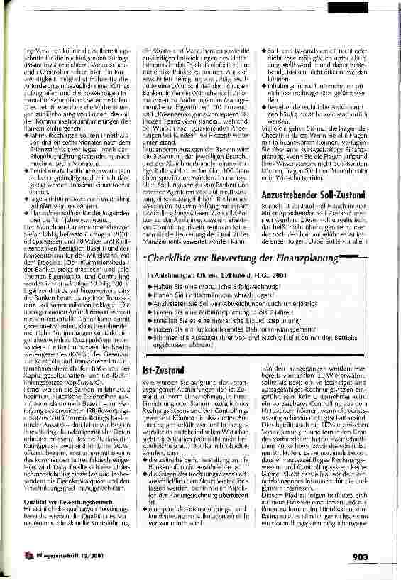 Vorschauseite 3: Sind Rechnungswesen und Controlling bei Ihnen fit für ein Rating? Teil 3
