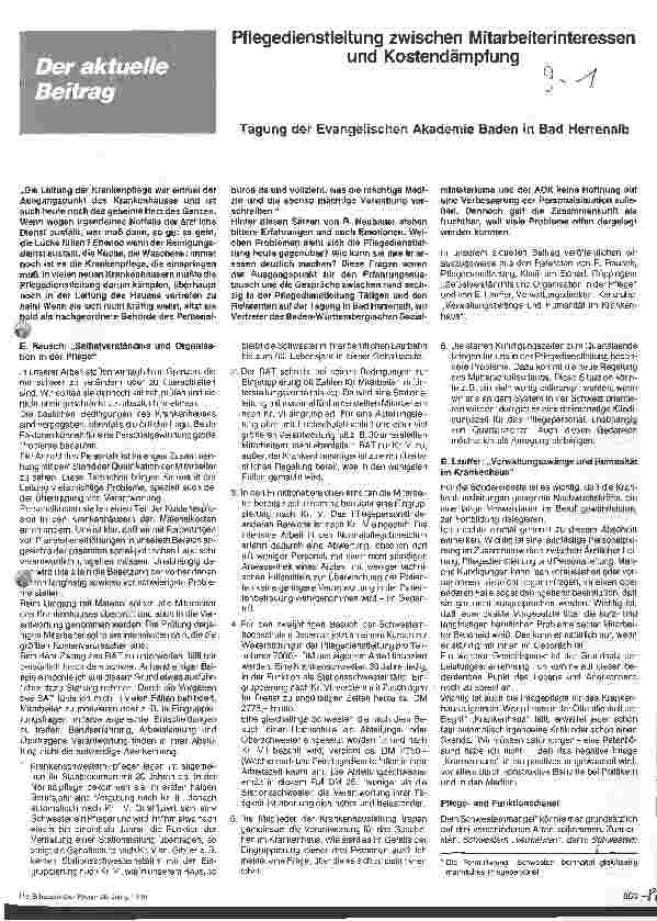 Vorschauseite 1: Pflegedienstleitung zwischen Mitarbeiterinteressen und Kostendämpfung
