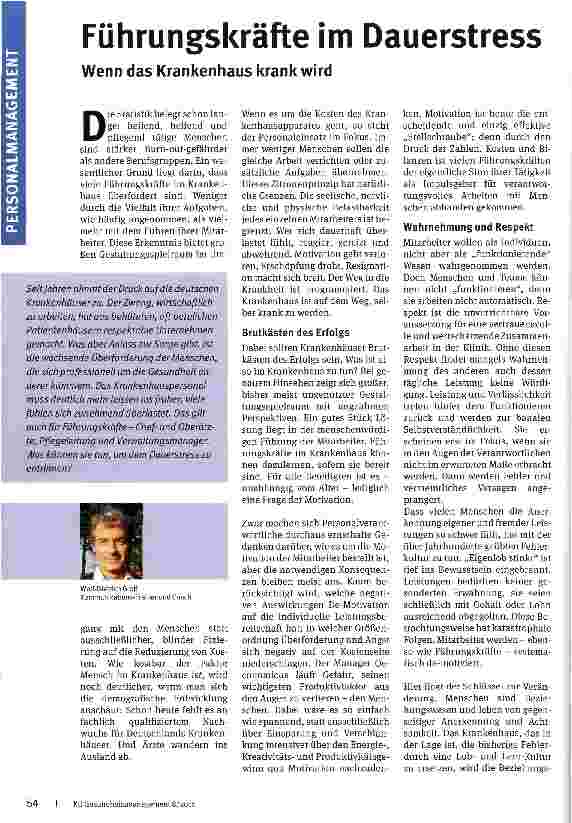 Vorschauseite 1: Führungskräfte im Dauerstress