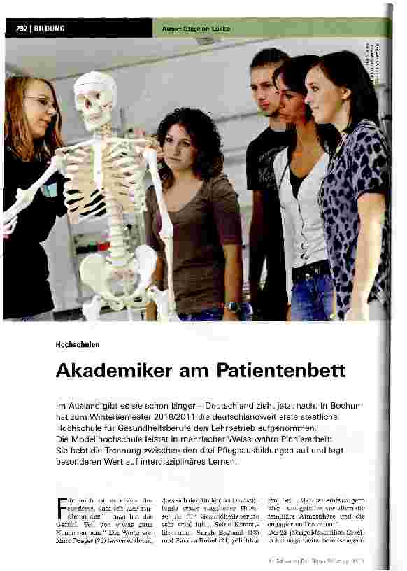 Vorschauseite 1: HochschulenAkademiker am Patientenbett