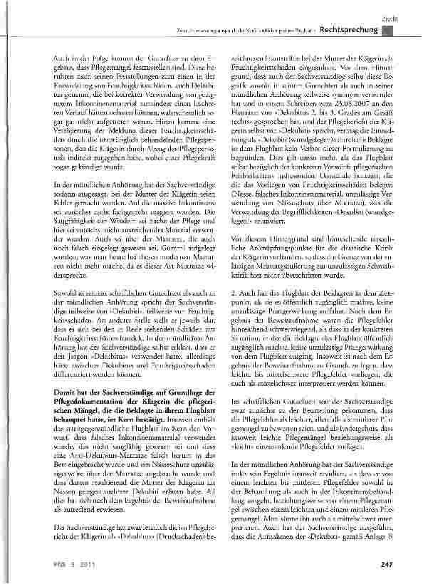 Vorschauseite 6: Zum Unterlassungsanspruch der Veröffentlichung eines Flugblatts ..., in welchem einem Pflegedienst gefährliche Pflege und/oder fahrlässige Körperverletzung vorgeworfen werden
