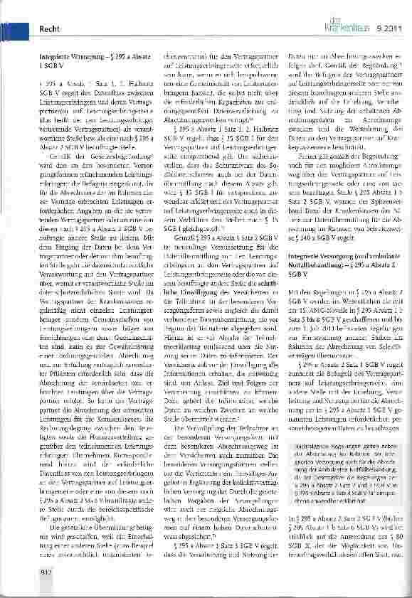 Vorschauseite 3: Weitergabe von Patientendaten gesetzlich Versicherter an externe Abrechnungsstellen
