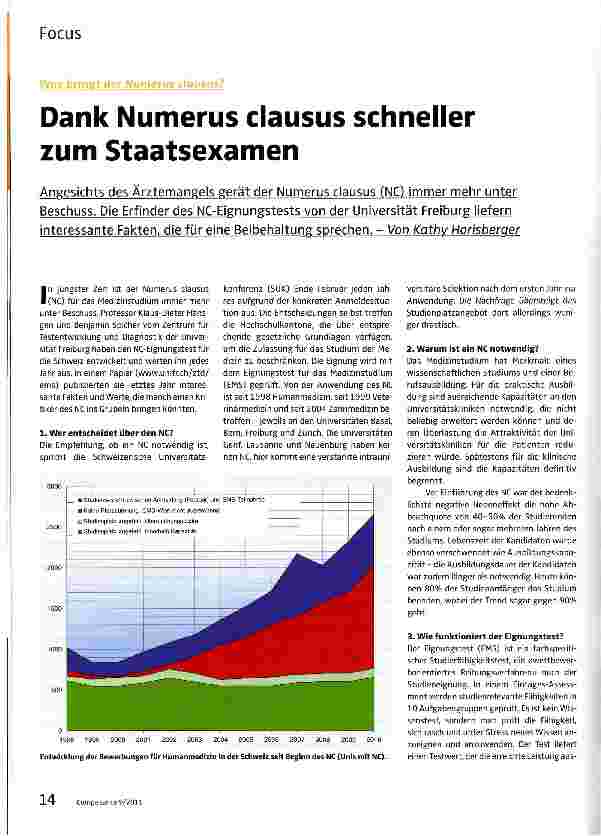 Vorschauseite 1: Dank Numerus clausus schneller zum Staatsexamen