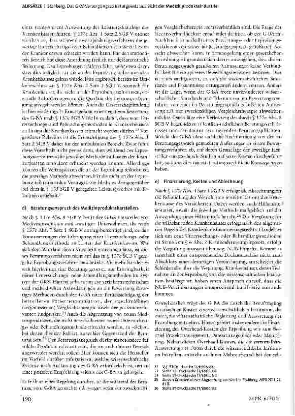 Vorschauseite 6: Das GKV-Versorgungsstrukturgesetz aus Sicht der Medizinprodukteindustrie - Erleichterung des Marktzugangs innovativer Produkte?