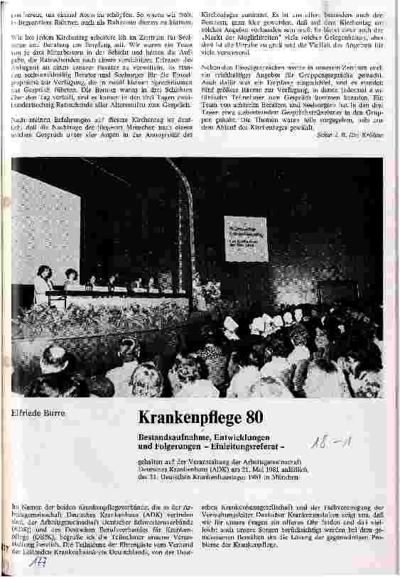 Vorschauseite 1: Krankenpflege 80 Bestandsaufnahme, Entwicklungen und Folgerungen