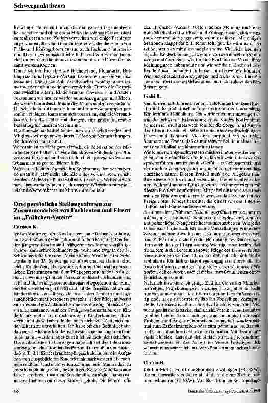 Vorschauseite 3: Nur miteinander schaffen wirs - Verein zur Förderung von Frühund Risikogeborenen Das Frühchen e. V. .. .
