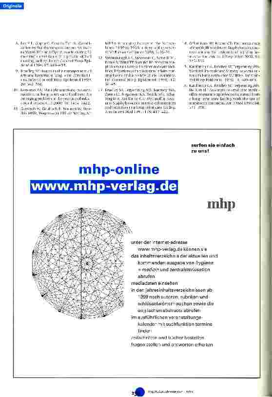 Vorschauseite 6: MRSA-Besiedlung in einem Altenund Pflegeheim Risikofaktoren und Prävalenz