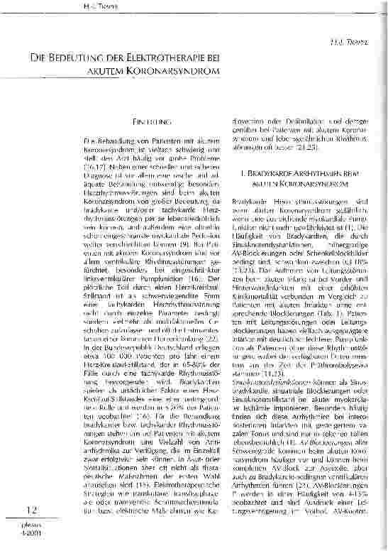 Vorschauseite 1: Die Bedeutung der Elektrotherapie bei akutem Koronarsyndrom