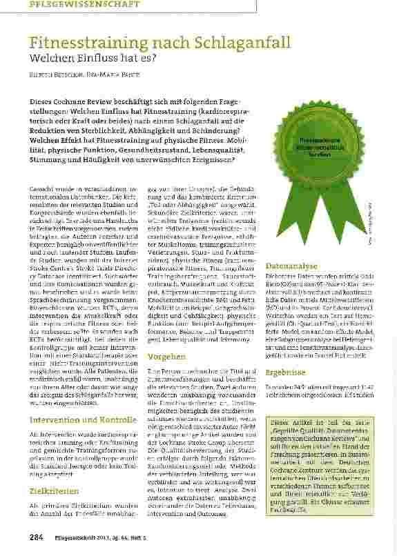Vorschauseite 1: Fitnesstraining nach Schlaganfall