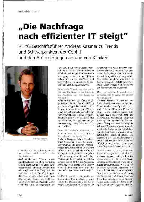 Vorschauseite 1: Die Nachfrage nach effizienter IT steigt