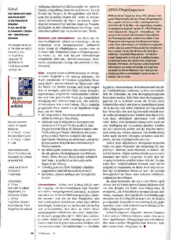 Vorschauseite 3: Bewegungsmangel bei alten Menschen