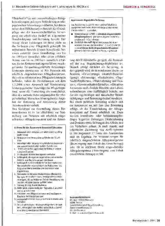 Vorschauseite 2: Pflegebegutachtung bei Demenz aus Sicht des Medizinischen Dienstes der Krankenversicherung
