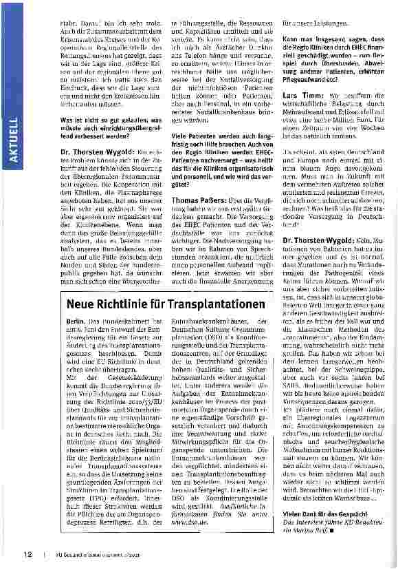 Vorschauseite 3: EHEC und kein Ende?