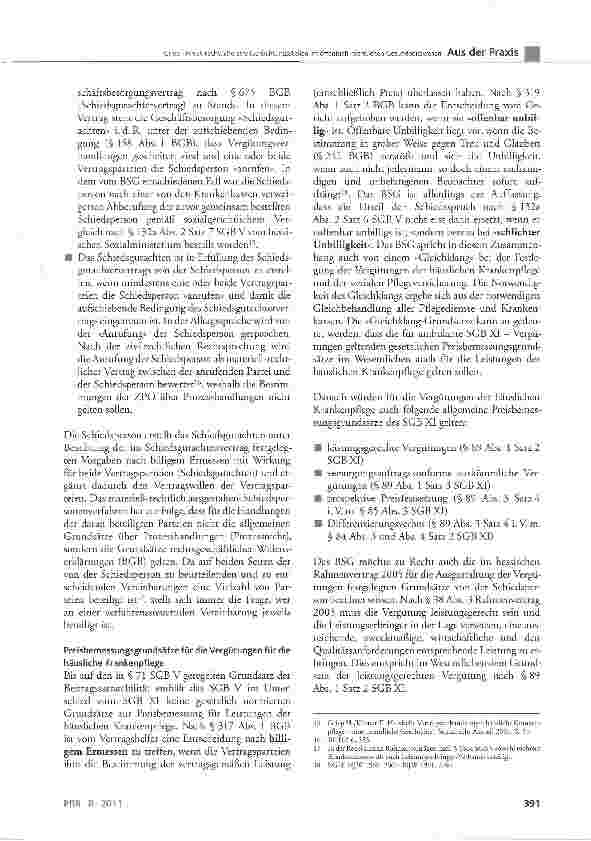 Vorschauseite 5: Privat-rechtliche Streitschlichtungsstellen im öffentlich-rechtlichen Gesundheitswesen - Anmerkungen zum BSG-Urteil vom 25.11.2010